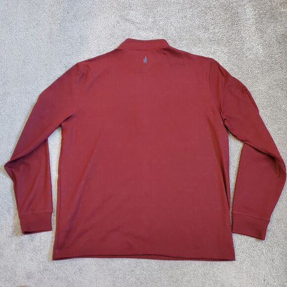 Johnnie O Shirt Mens Medium Red 1/4 Zip Golf Geometric Performance Maroon - Picture 5 of 11